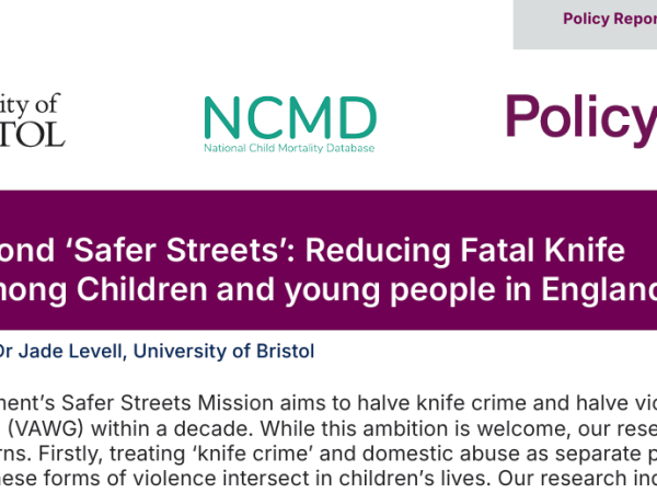 Violence, childhood and knife crime: Support must be a right, not a referral